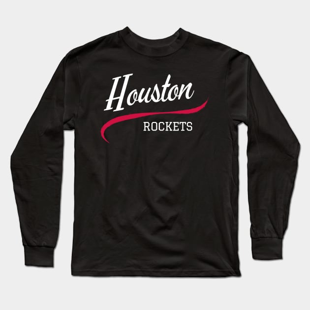 Houston Rockets HOU Long Sleeve T-Shirt by CityTeeDesigns